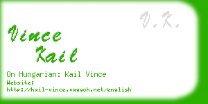 vince kail business card